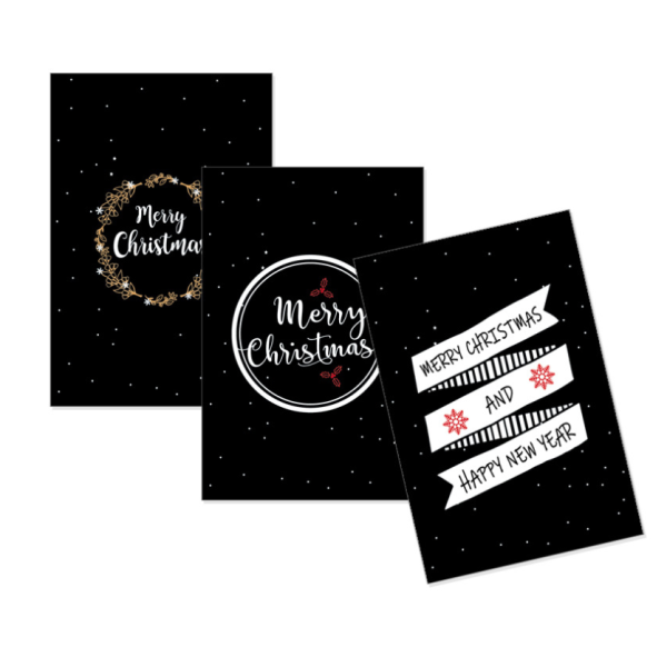 Christmas Gift Cards 10cm*15cm Color Black