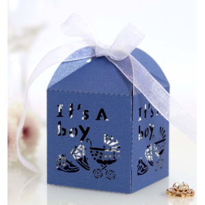 Laser Cut Candy Gift Box For A Newborn Boy