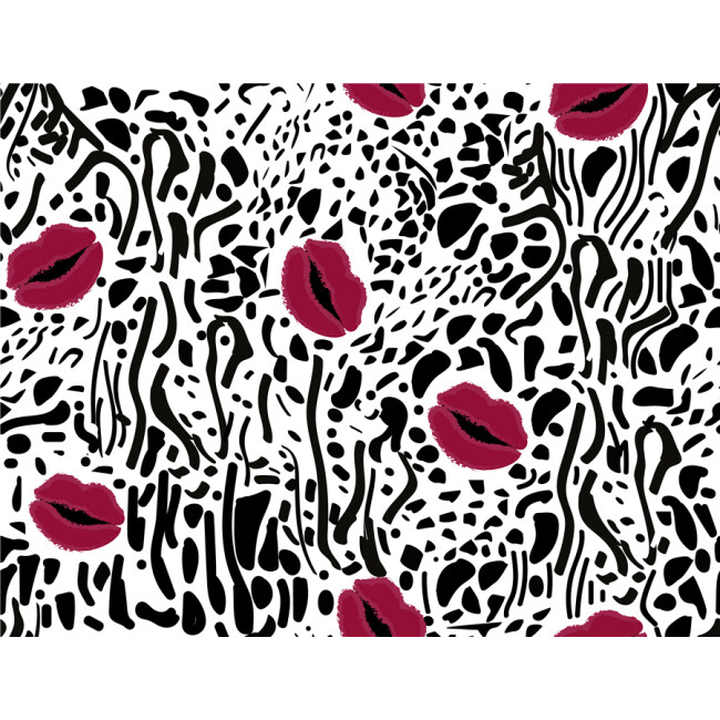 Custom Fabrics Pattern-Red Lips