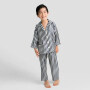 Custom Two Pieces Long Sleeve Mulberry Silk Pajamas Set For Kids