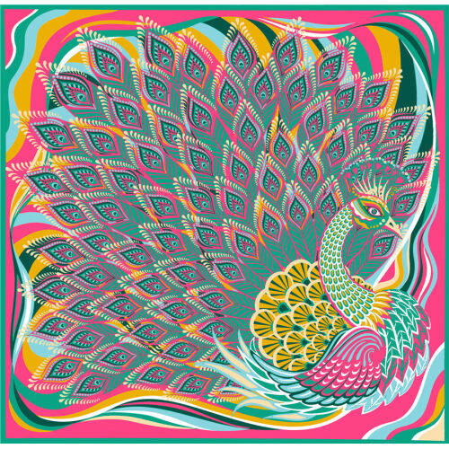 Custom Scarves Pattern-Peacock