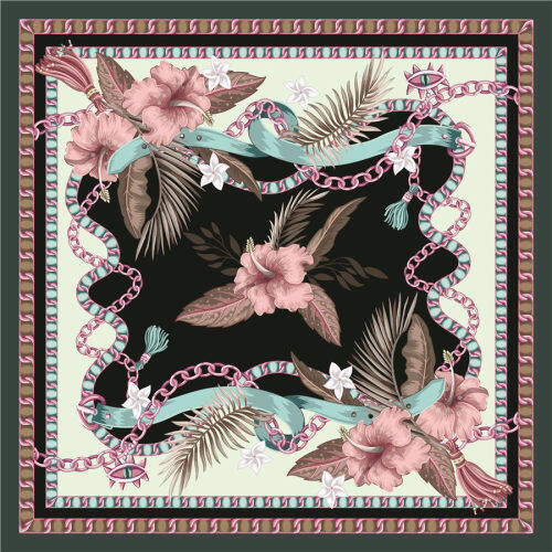 Custom Scarves Pattern-Floral