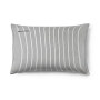 Custom Black And White Striped Print Embroidered Logo Silk Pillowcases