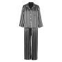 Custom Unisex Classic Striped Design Silk Pajamas Set For Women and Men