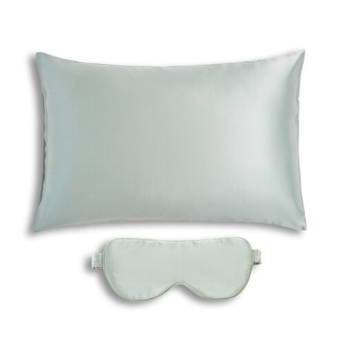Custom Solid Colors Silk Pillowcases With Sleep Mask