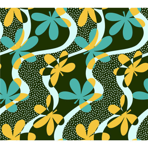 Custom Fabrics Pattern-Leaves