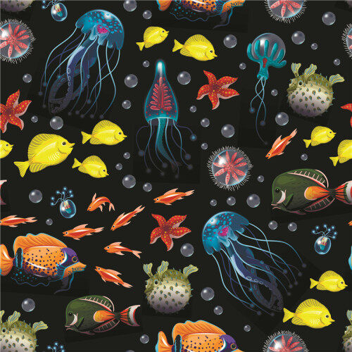 Custom Fabrics Pattern-Sea Animals