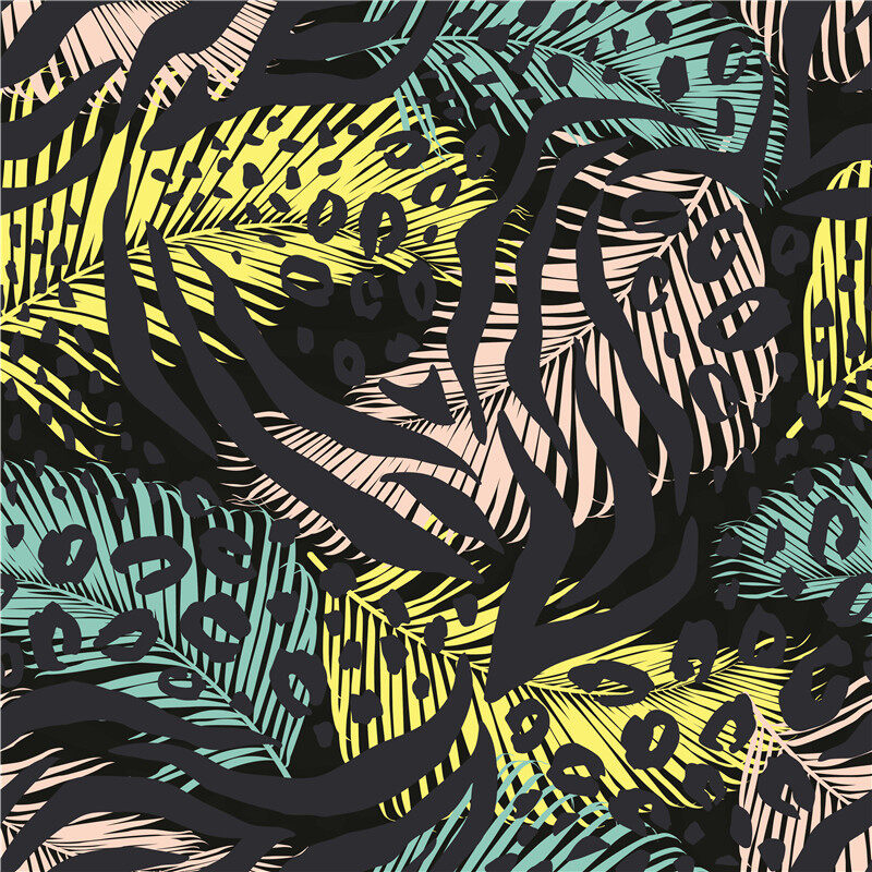 Custom Fabrics Pattern-Abstract Geometric Pattern with Animal Print