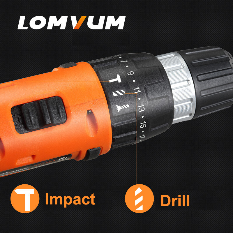 Power Tools Work Wireless Lithium Battery Cordless  12v dc electric drill