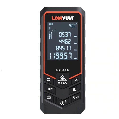 LOMVUM Bluetooth USB Charging 120 Meter LV88U Handhold laser distance meter Digital rangefinder Measure Tools