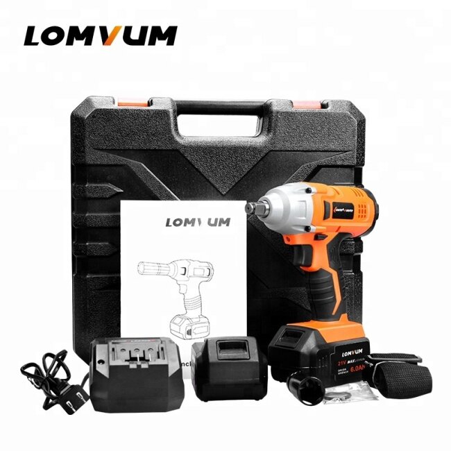 Lithium electrical cordless torque impact wrench with LED