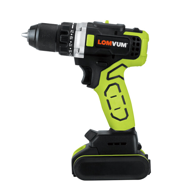 Power Tools Li-Ion Battery Hand Rechargeable Cordless Driver Drill With Two Speed And Led Light