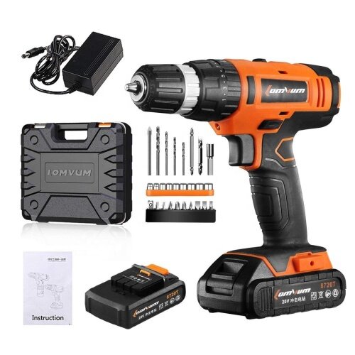 LOMVUM 20V Rated Voltage 1.5 Ah CE Certificate Battery Power Craft Cordless Drill