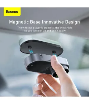 Baseus Solar Power Audio Player / UKW-Radiosender / Solarbetrieben, magnetische Montagebasis, Bluetooth 5.0, vier Modi