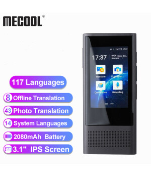 Mecool W1 3.0 AI Voice Photo Translator 3.1 "3.1" IPS 4G WIFI 8 ГБ памяти 2080 мАч 117 языков Портативный перевод OTG в автономном режиме