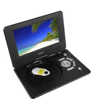 9.8-inch Portable DVD Player Swivel Screen Rechargeable TV Car Charger Gamepad USB SD Cards