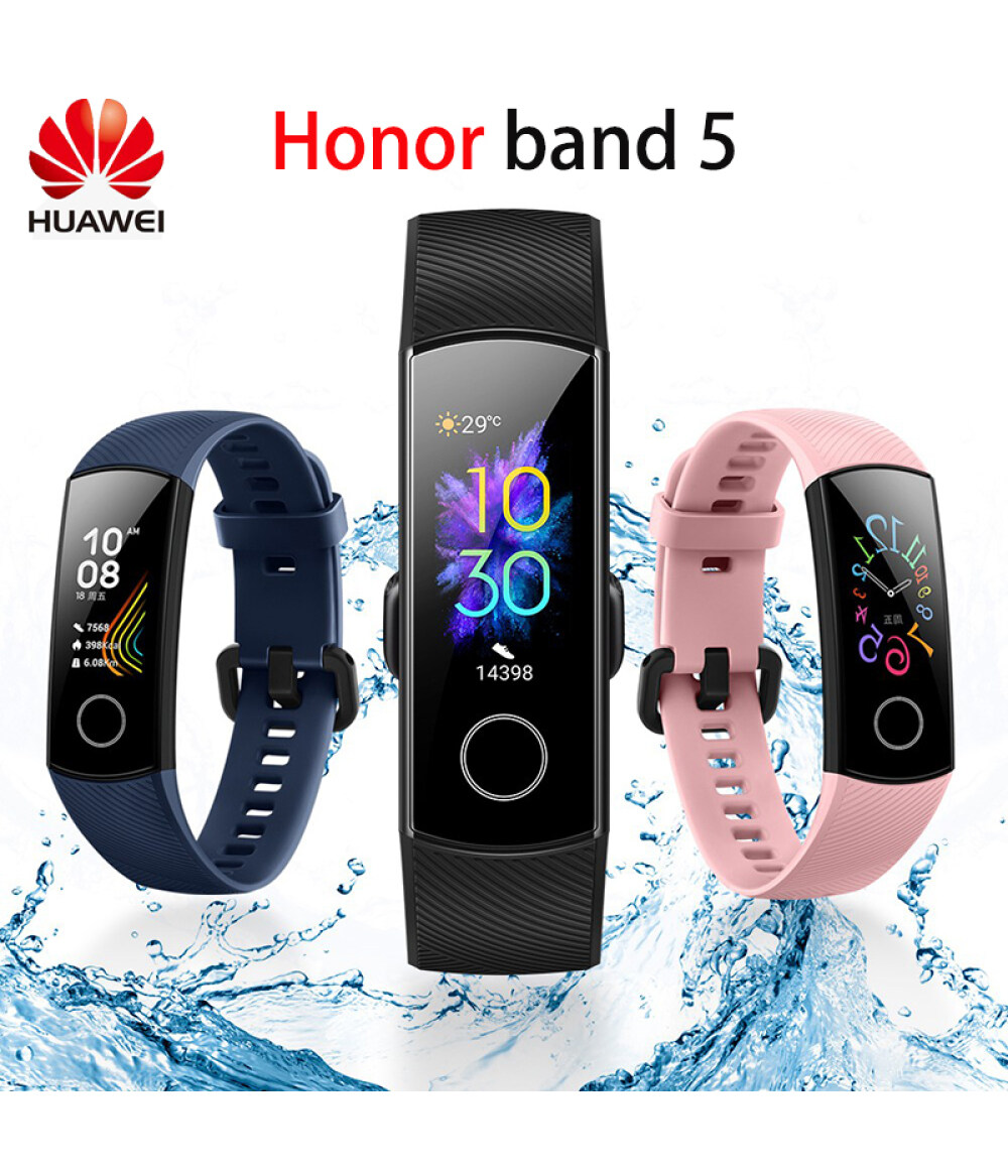 Original Huawei Honor Band 5 Touch Screen Swim Oximeter Touch Screen Magic Color Swim Heart Rate Detect Sleep Nap Honor Band 5 Smart Wristband