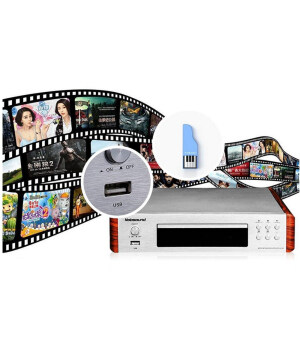 DV525 Reproductor de DVD DVD Mini EVD VCD Reproductor de DVD y CD, Reproductor de video Karaoke Interfaz USB Reproducción HD Coaxial / Óptica / RCA / HDMI / S-Video Salidas