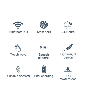 Lenovo X18 TWS Earphone Wireless Bluetooth 5.0 Touch Беспроводные Bluetooth-наушники с зарядным устройством, вызовом в службу поддержки и Siri (белый)