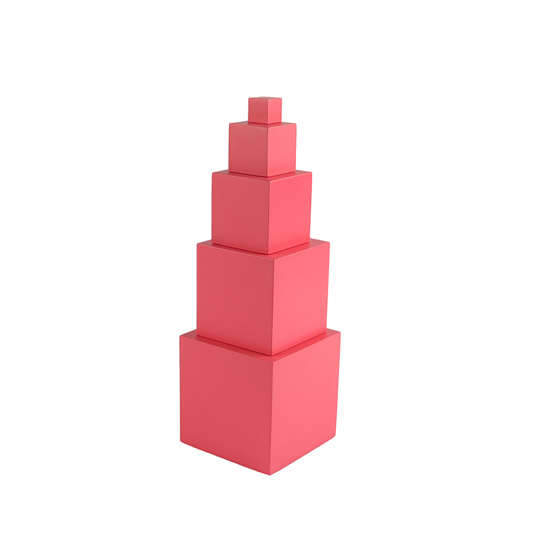 Lt062 Pink Tower 5 Steps Montessori Materials Educational Wooden Toy Equipment Montessori For Ami And Amshuile Montessori