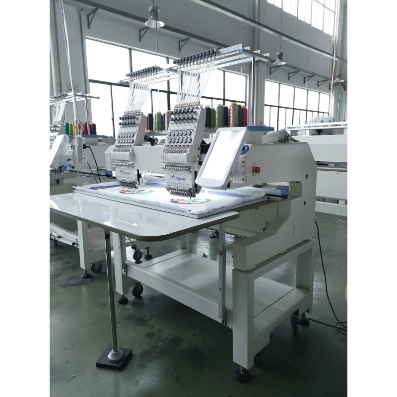 AS-1202H Double Head Embroidery Machine Automatic Cap Embroidery Machine