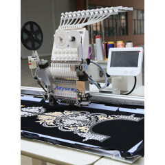 AS1201 500*1200MM Single head 12 needles embroidery machine for flat/cap/finished garment