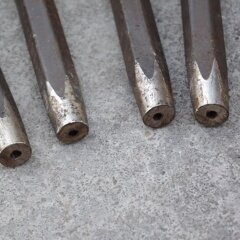 7, 11 and 12 Degree mining tapered drill rod Shank H22*108 and H25*108 rock drill jack hammer drilling rod taper
