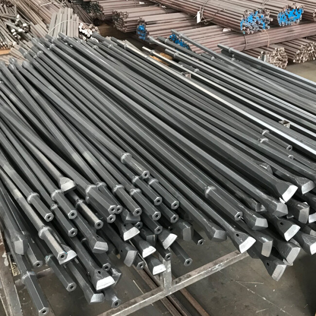 rock drill rod high quality H22 108mm 800mm34mm/40mm  integral drill rod for quarrying of very hard rock
