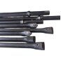 Mining tapered drill pipe integral drill rod with chisel type bits
