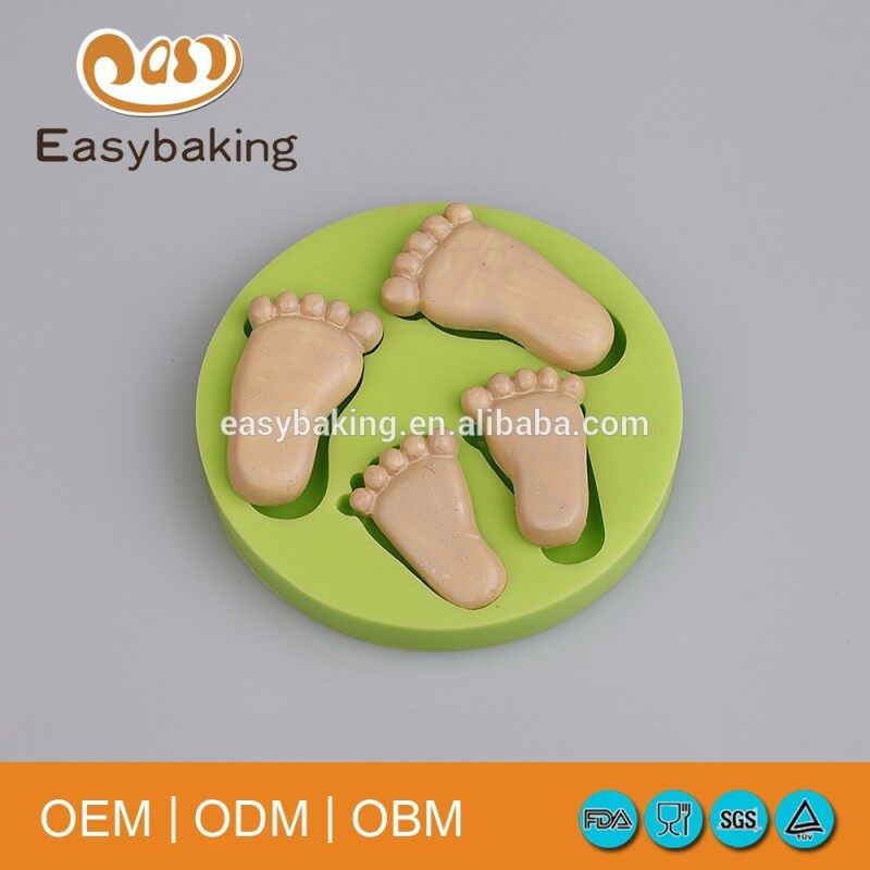 100% Food Grade Baby Foot Sugar craft Silicone Mold Cake Mold Fondant mold For Cake Decorating