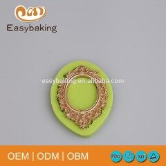 Wholesale Vintage Baroque Picture Frame Silicone Molds For Cake Decorating