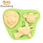 Animal Series Lovely Giraffe Monkey Silicone Molds for Cupcake Decor