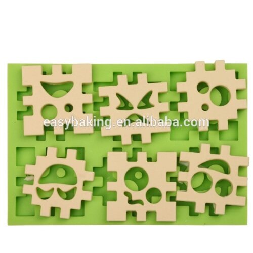 Guangdong low price building blocks shape silicone cupcake decoration molds