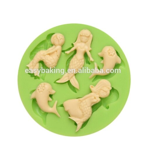 2017 Amazon beautiful mermaid silicone pancake mold biscuits mould