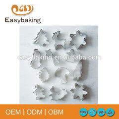 Hot sale food grade christmas design stainless steel cookie cutters