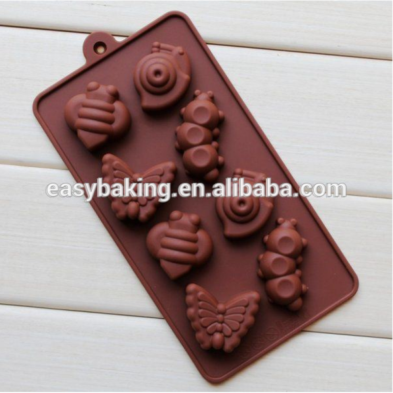 Lovely animal shaped chocolate molds for Bees, butterflies, caterpillar