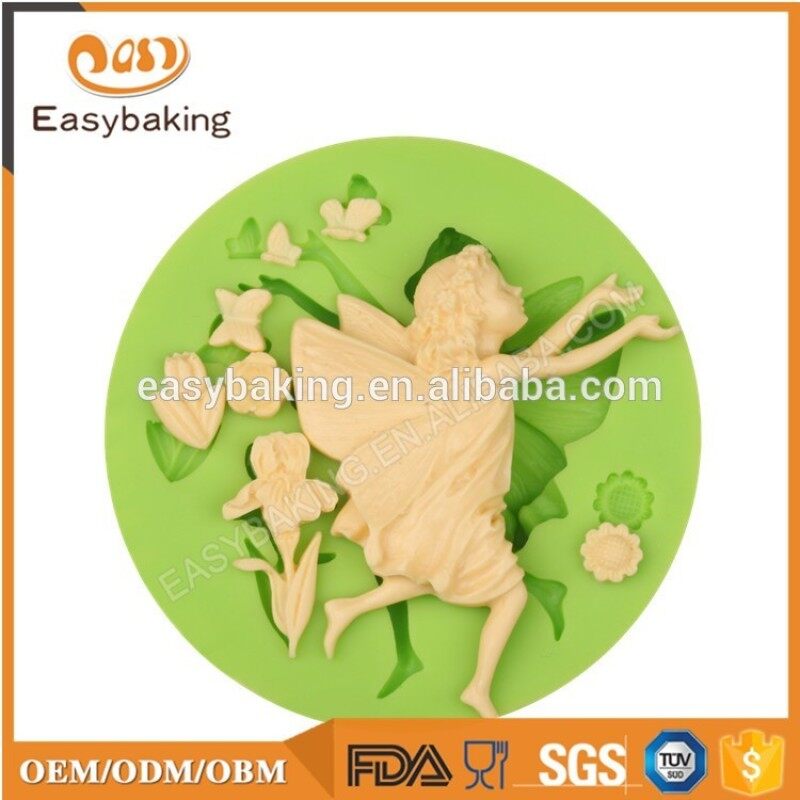 Angel shaped silicone cake mold for fondant cake decoration