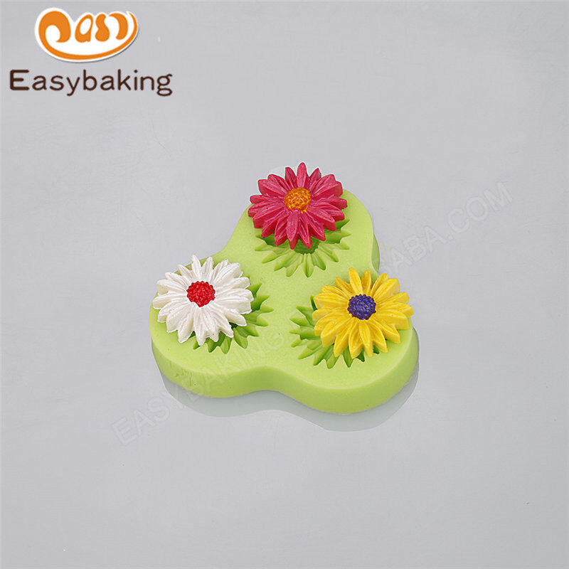 Hot product daisy flower silicone fondant decoration mold cake tools