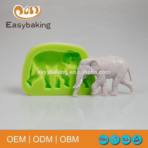 LUC food safety elephant shaped cake bakery silicone mold