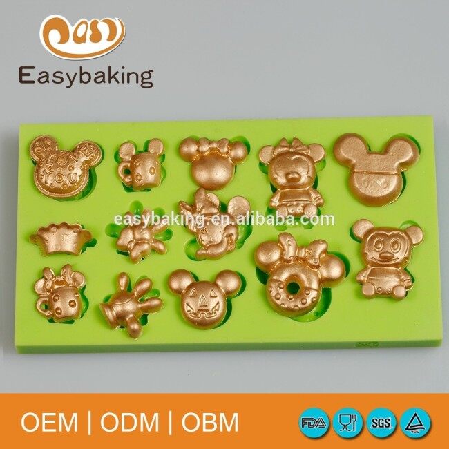 FDA LFGB Sugar Craft Tools Fondant Mould Mickey Mouse Cake Decorating