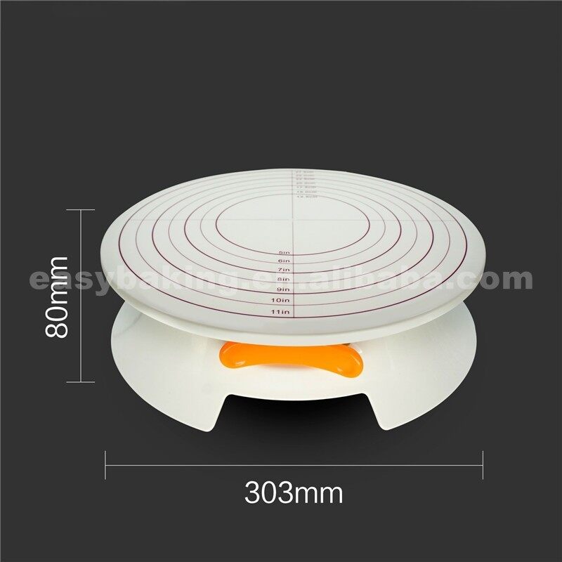 New Arrival 30.3 cm Plastic Cake Turntable With Fixed Switch And Size