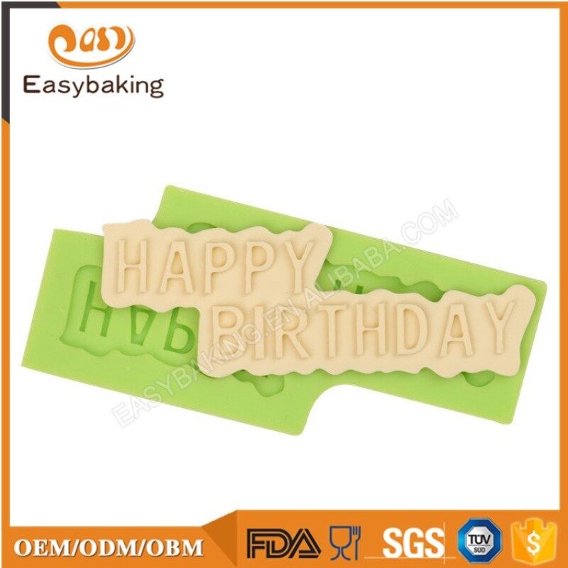 Celebration Silicone Cookies Mold Cake Happy Birthday