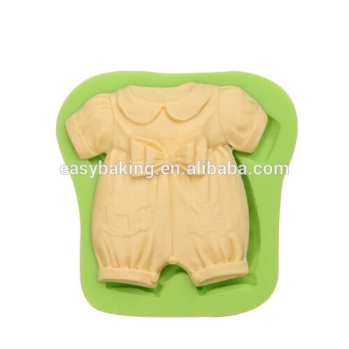 New product baby series baby dress with bow shape silicone fondant cake molds