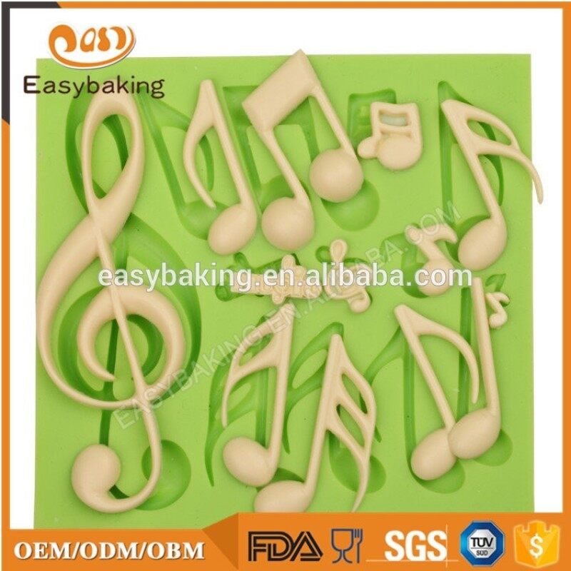 Fashionable guitar shape fondant cake decoration silicone mold