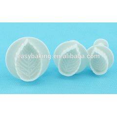 Customized Logo Classic Veined Rose Leaf Plunger Cutters