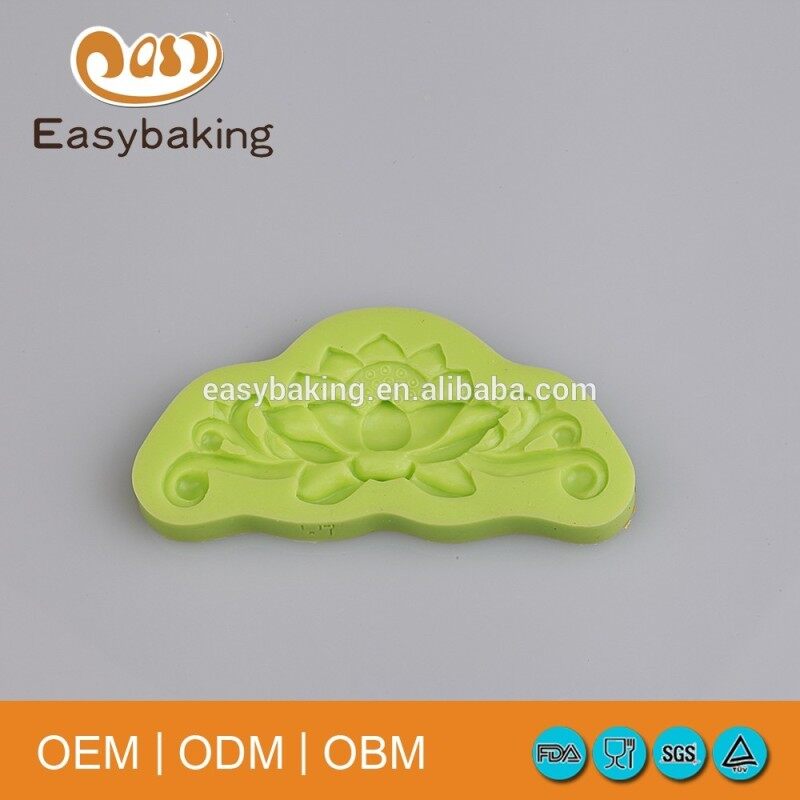 European Style Lotus Shaped Silicone Molds For Cake Decoration