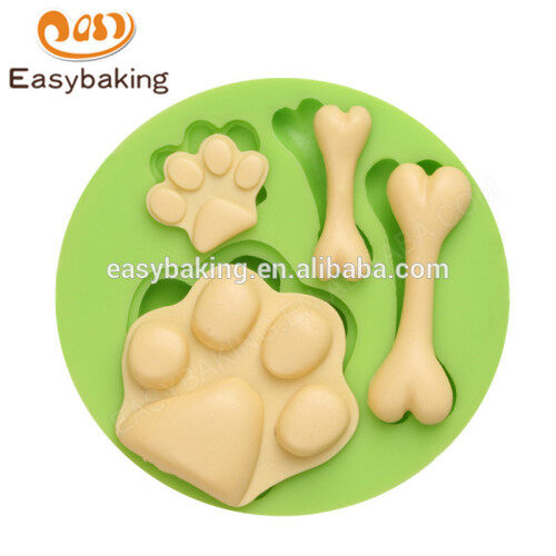Custom new design high quality dog sootprints and bones silicone molds