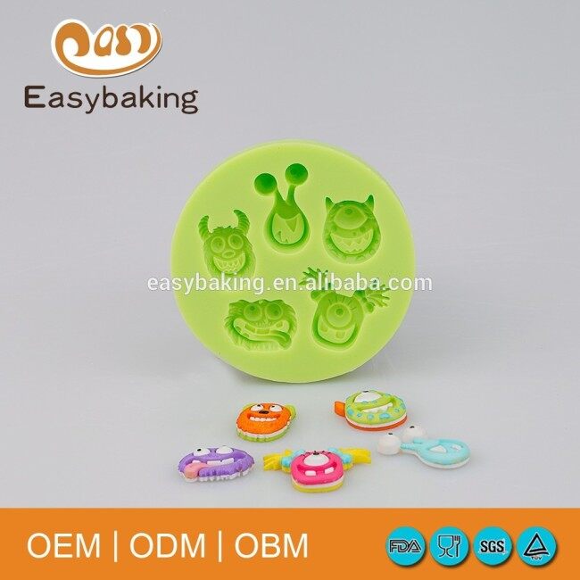 Popular cartoon pastry silicone monster molds