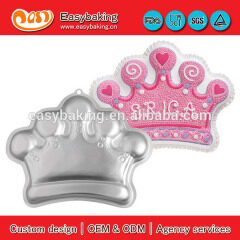 Molde de aluminio para hornear King Queen Princess Crown Cake Tin
