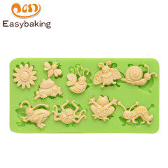 Wholesale silicone animals molds insect series decoration